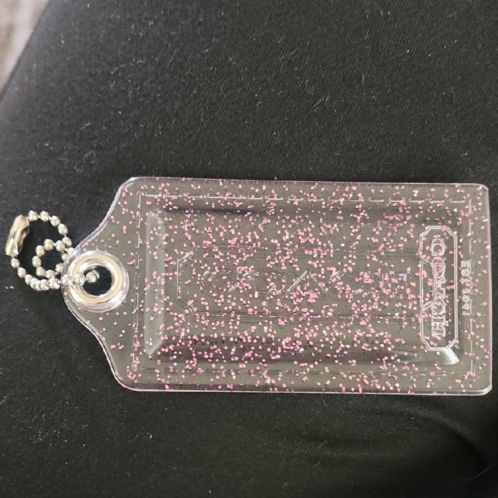 Coach Pink Glitter Phone Charm